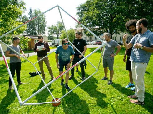 The Healthy Youth Workers during the outdoor activity.