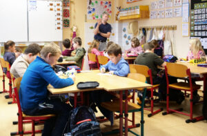 The children are working on an individual assignment.