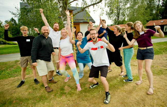The excited winners of this year's outdoor activity.